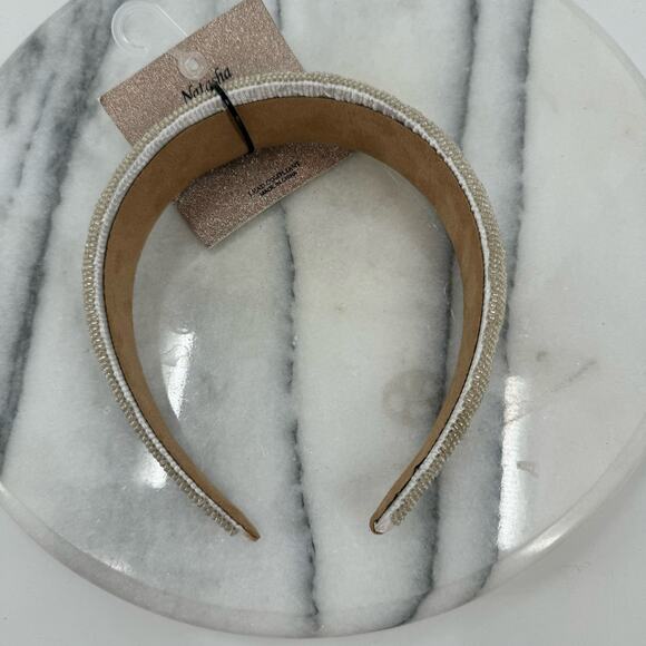 Natasha Accessories - NWT Natasha Champagne beaded headband